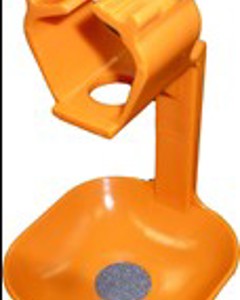 Tropfwasserschale eckig 1-Arm mit Korundstein